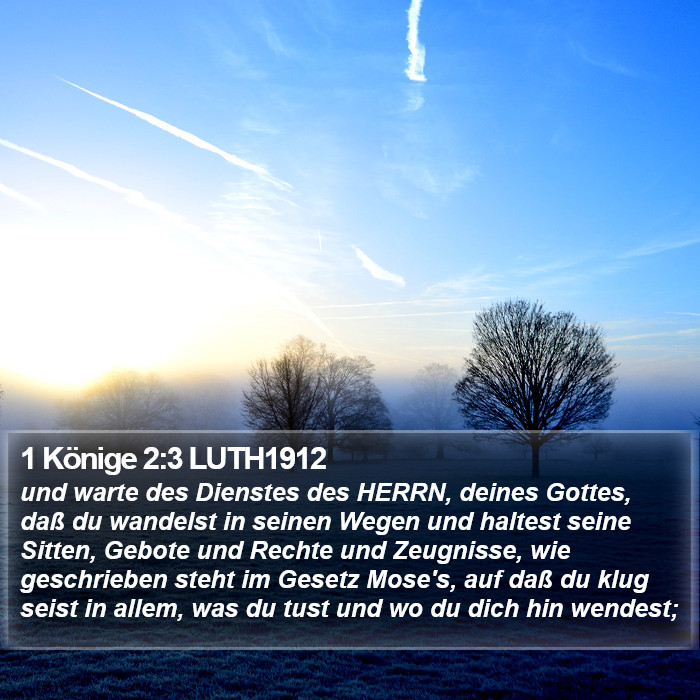 1 Könige 2:3 LUTH1912 Bible Study