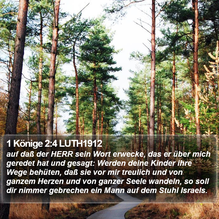 1 Könige 2:4 LUTH1912 Bible Study