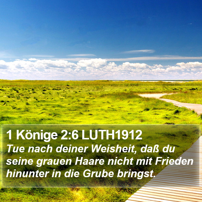 1 Könige 2:6 LUTH1912 Bible Study