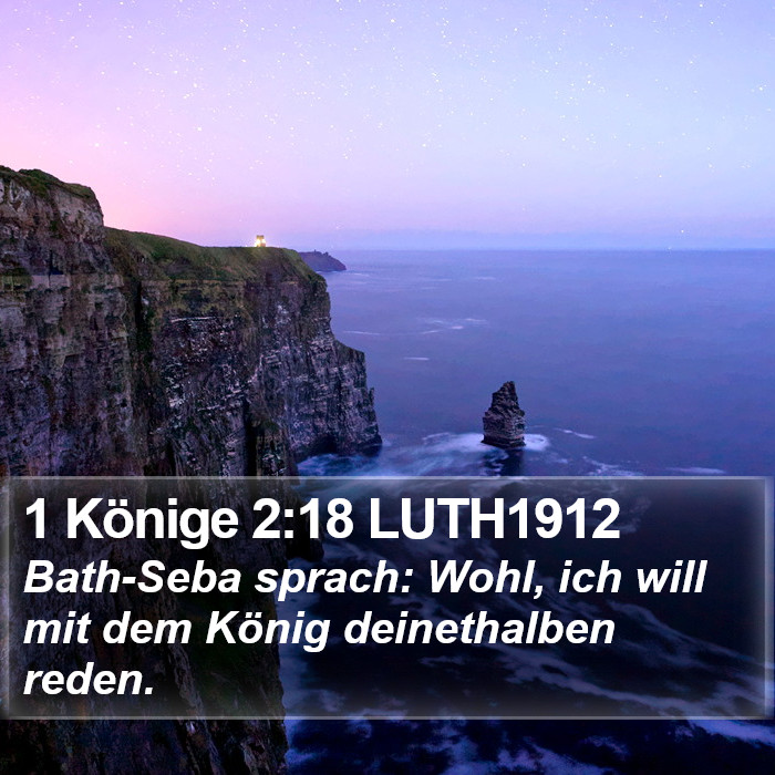 1 Könige 2:18 LUTH1912 Bible Study