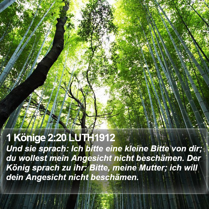 1 Könige 2:20 LUTH1912 Bible Study