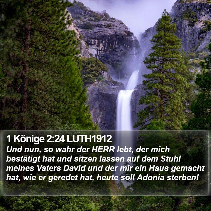 1 Könige 2:24 LUTH1912 Bible Study