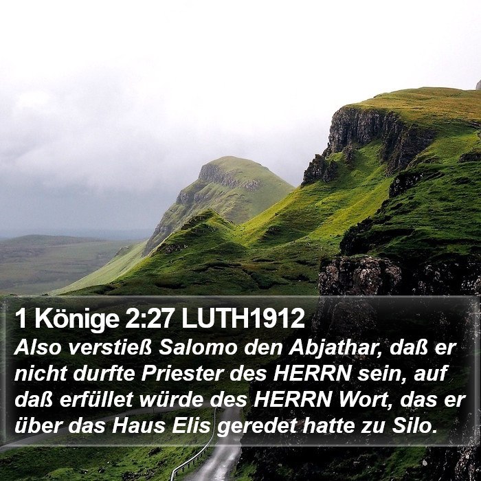 1 Könige 2:27 LUTH1912 Bible Study