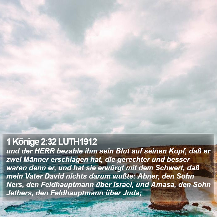 1 Könige 2:32 LUTH1912 Bible Study