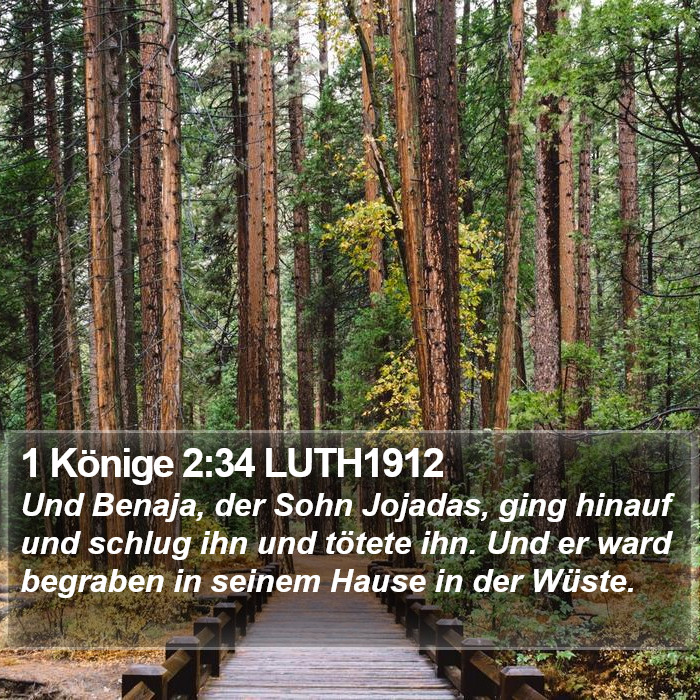 1 Könige 2:34 LUTH1912 Bible Study