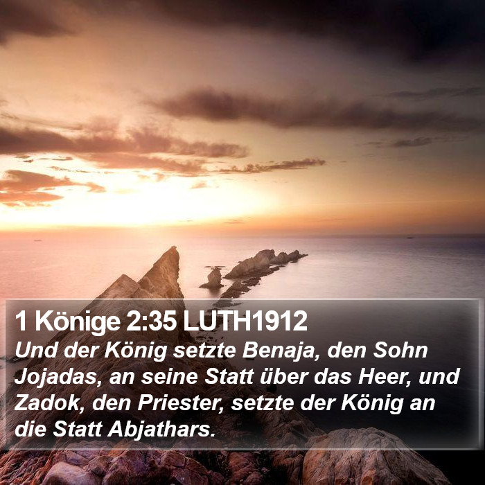 1 Könige 2:35 LUTH1912 Bible Study