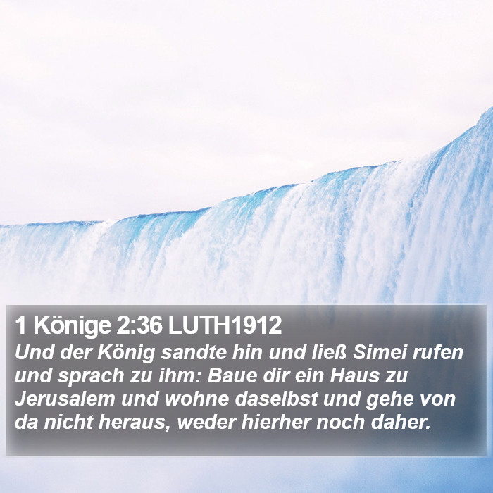 1 Könige 2:36 LUTH1912 Bible Study