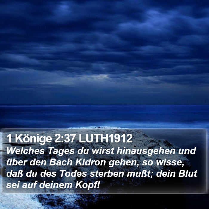 1 Könige 2:37 LUTH1912 Bible Study