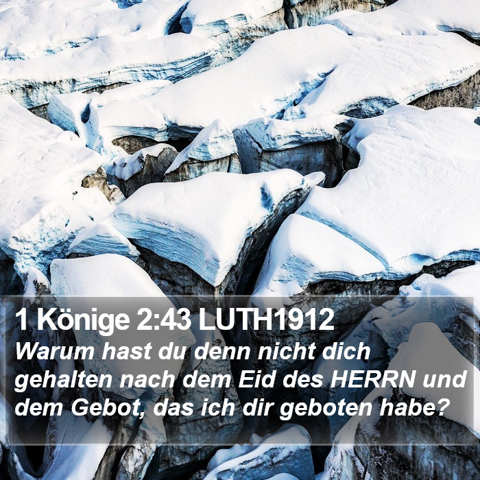 1 Könige 2:43 LUTH1912 Bible Study