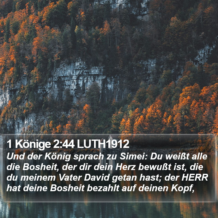 1 Könige 2:44 LUTH1912 Bible Study