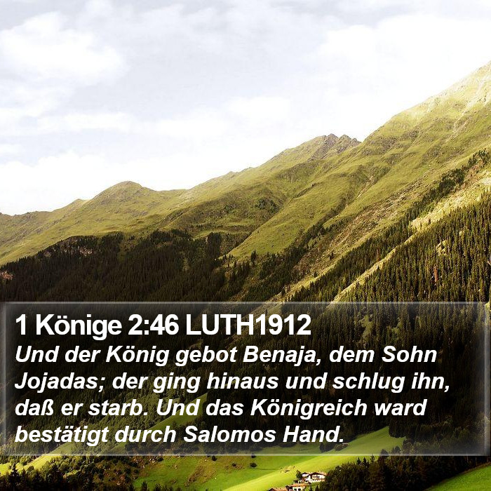 1 Könige 2:46 LUTH1912 Bible Study