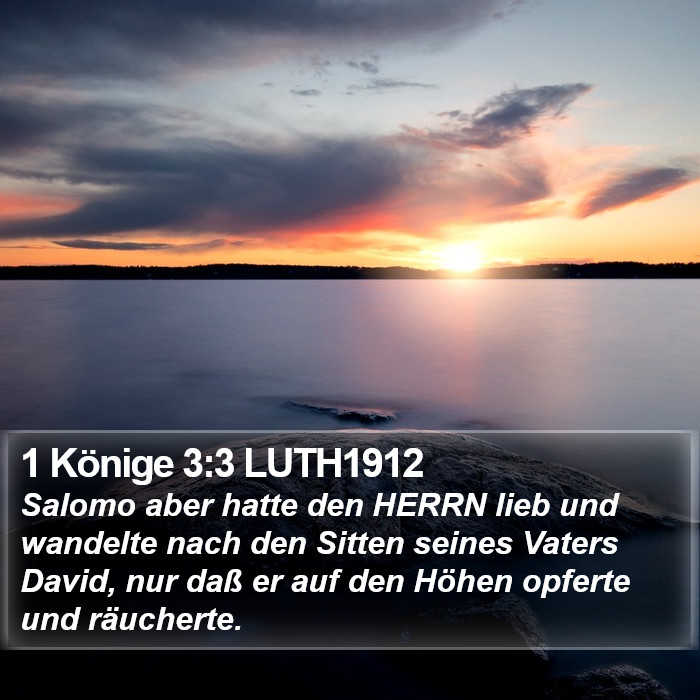 1 Könige 3:3 LUTH1912 Bible Study