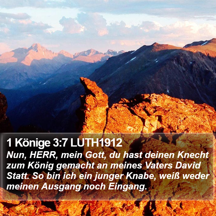 1 Könige 3:7 LUTH1912 Bible Study