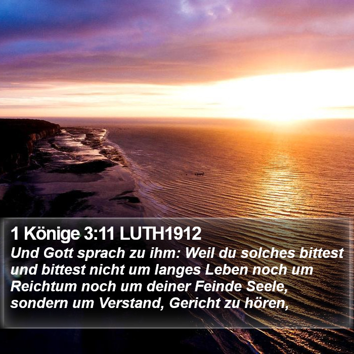 1 Könige 3:11 LUTH1912 Bible Study