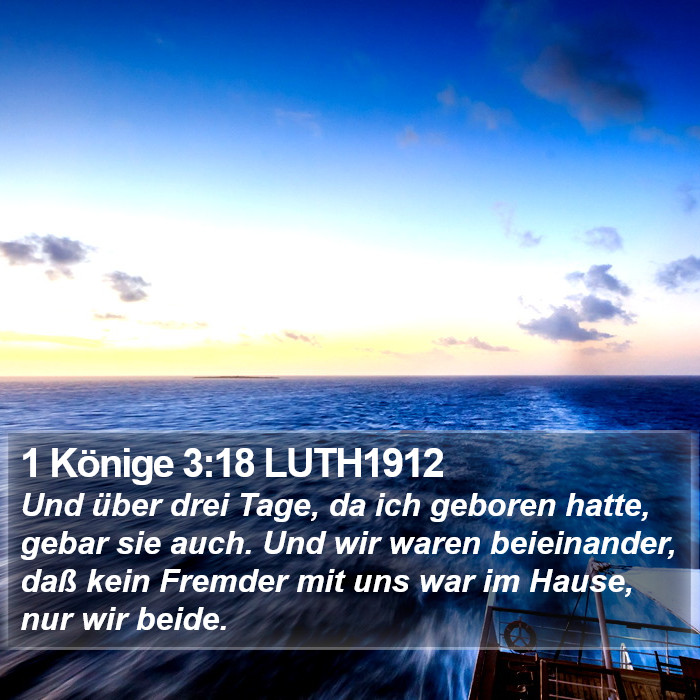 1 Könige 3:18 LUTH1912 Bible Study
