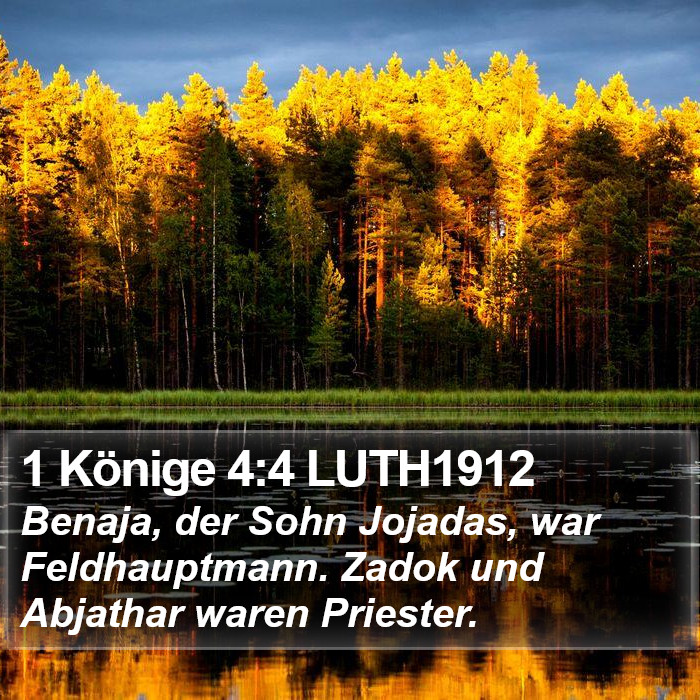 1 Könige 4:4 LUTH1912 Bible Study