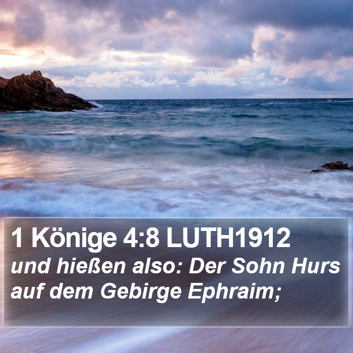 1 Könige 4:8 LUTH1912 Bible Study