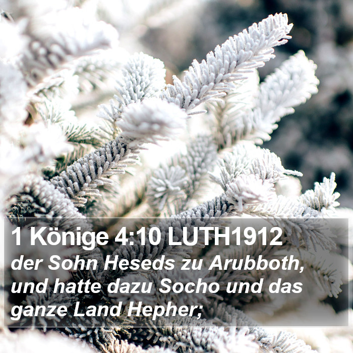 1 Könige 4:10 LUTH1912 Bible Study