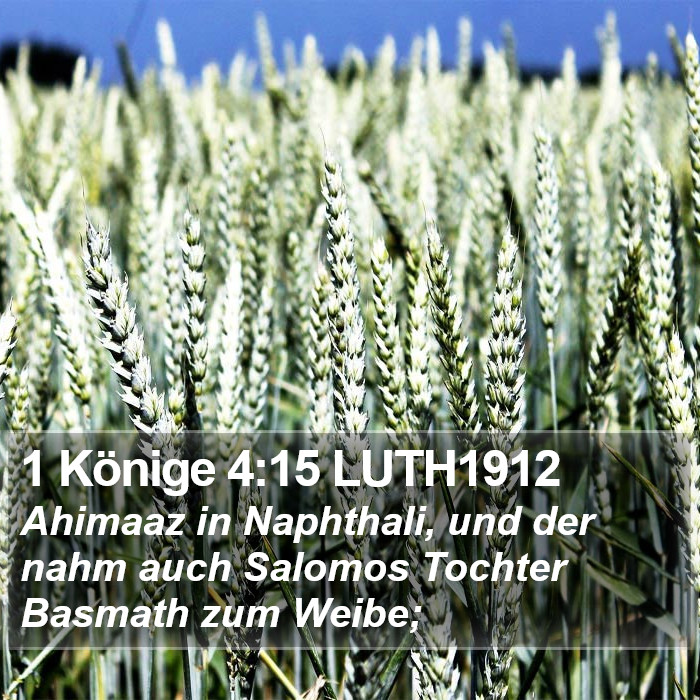 1 Könige 4:15 LUTH1912 Bible Study