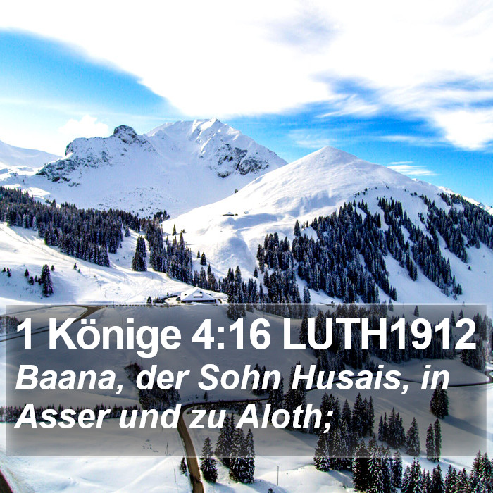 1 Könige 4:16 LUTH1912 Bible Study