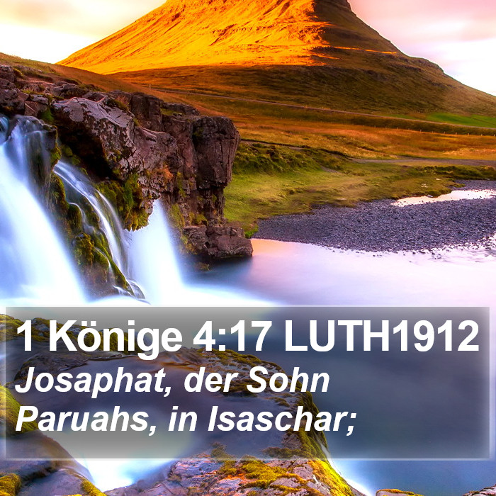 1 Könige 4:17 LUTH1912 Bible Study