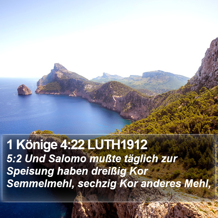 1 Könige 4:22 LUTH1912 Bible Study