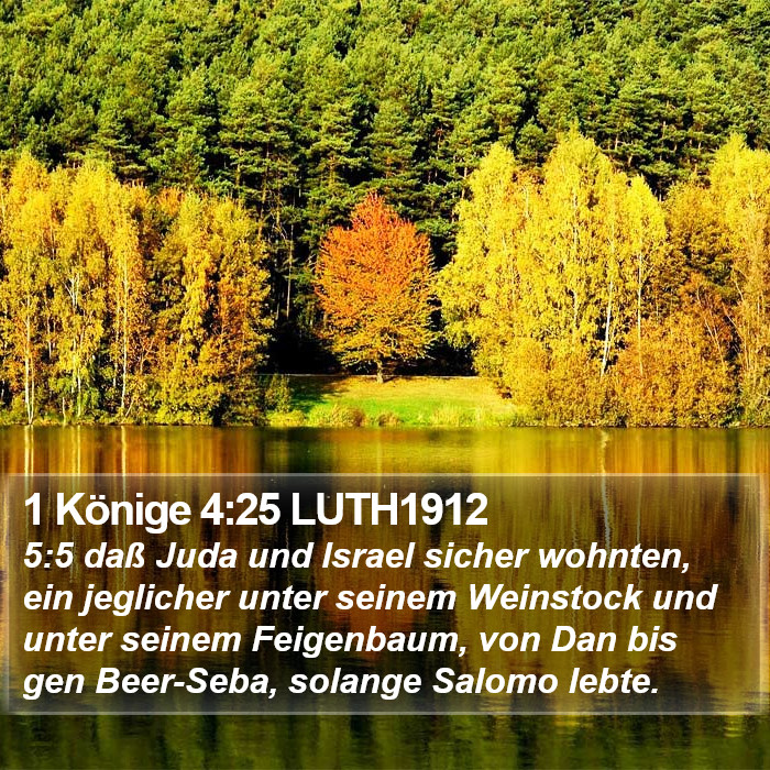 1 Könige 4:25 LUTH1912 Bible Study