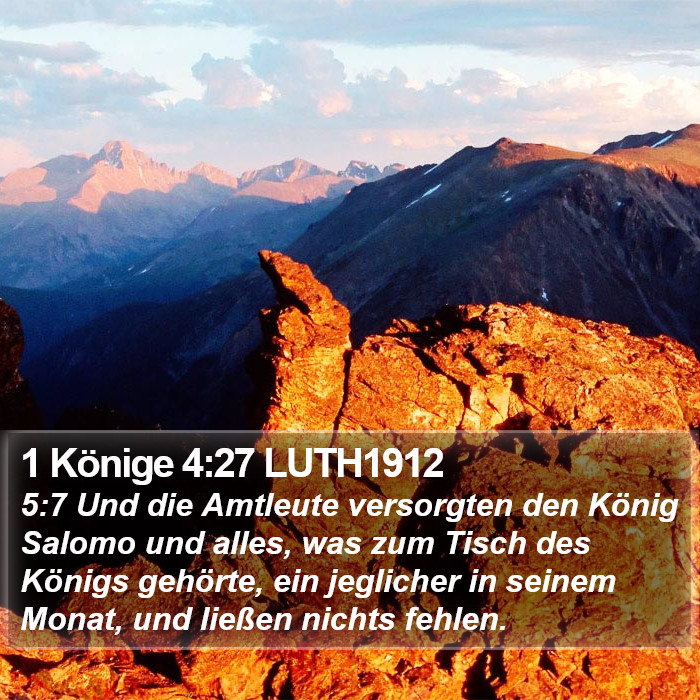 1 Könige 4:27 LUTH1912 Bible Study