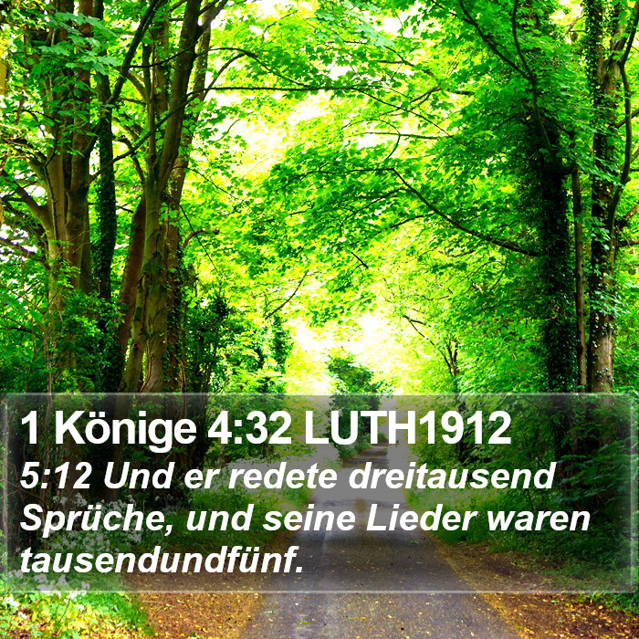 1 Könige 4:32 LUTH1912 Bible Study