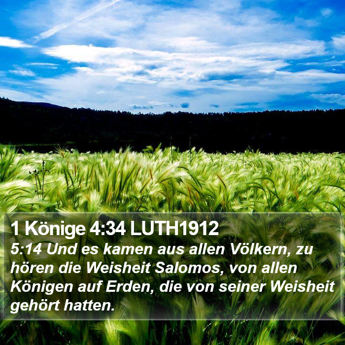 1 Könige 4:34 LUTH1912 Bible Study