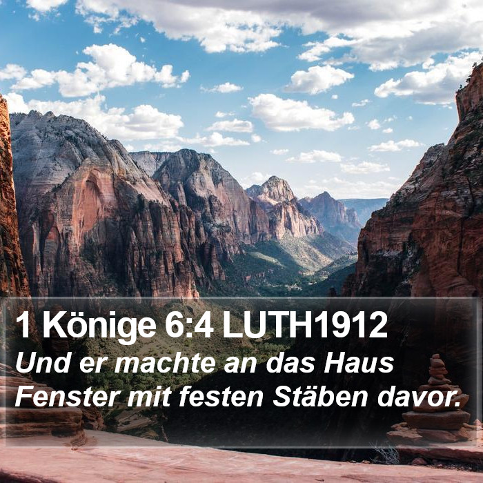 1 Könige 6:4 LUTH1912 Bible Study