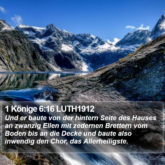 1 Könige 6:16 LUTH1912 Bible Study