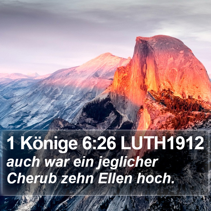 1 Könige 6:26 LUTH1912 Bible Study