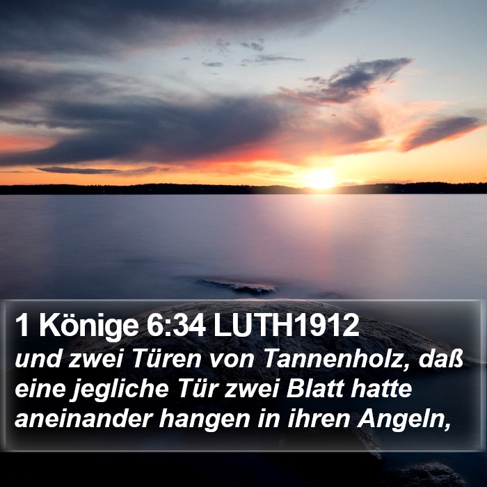 1 Könige 6:34 LUTH1912 Bible Study