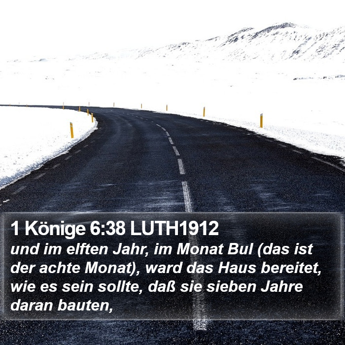 1 Könige 6:38 LUTH1912 Bible Study