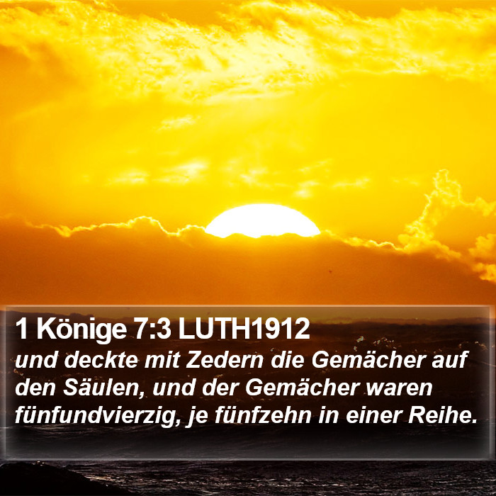 1 Könige 7:3 LUTH1912 Bible Study
