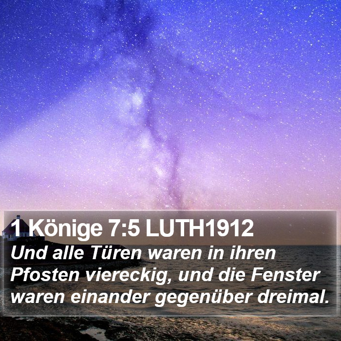 1 Könige 7:5 LUTH1912 Bible Study
