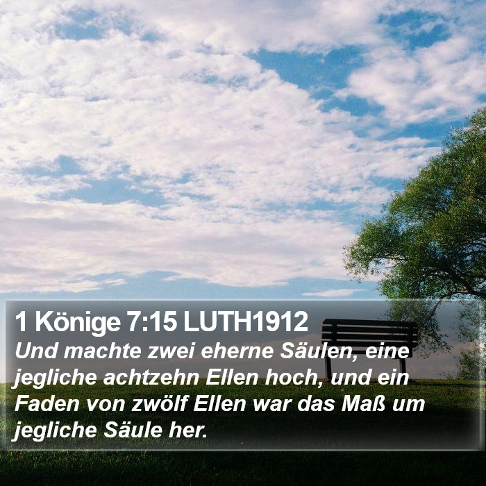 1 Könige 7:15 LUTH1912 Bible Study