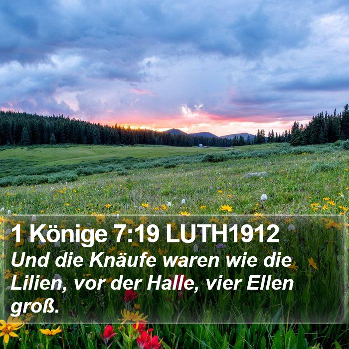 1 Könige 7:19 LUTH1912 Bible Study