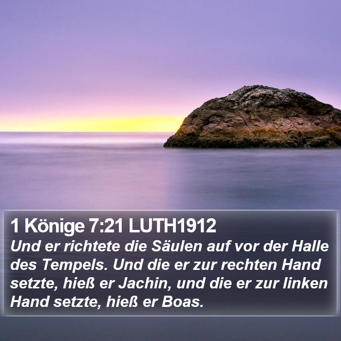 1 Könige 7:21 LUTH1912 Bible Study