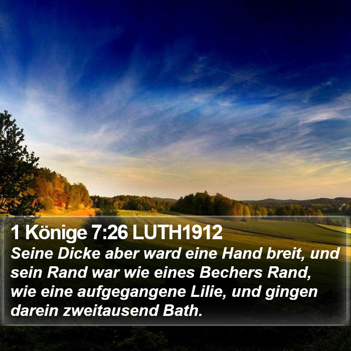 1 Könige 7:26 LUTH1912 Bible Study