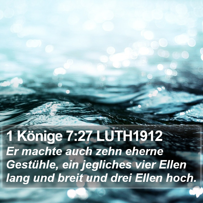 1 Könige 7:27 LUTH1912 Bible Study