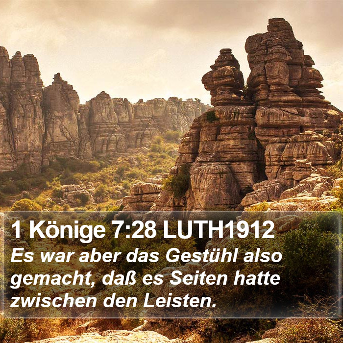 1 Könige 7:28 LUTH1912 Bible Study
