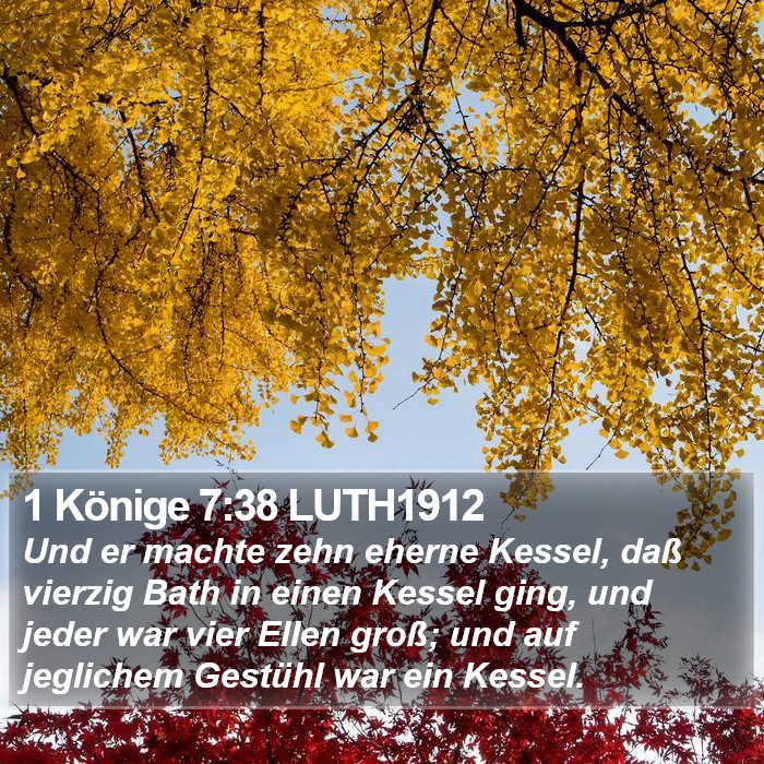 1 Könige 7:38 LUTH1912 Bible Study
