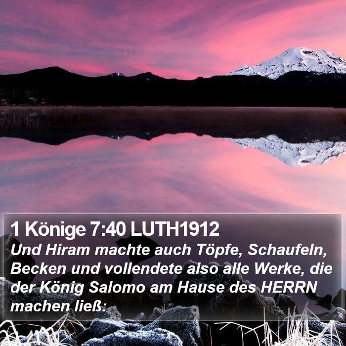 1 Könige 7:40 LUTH1912 Bible Study