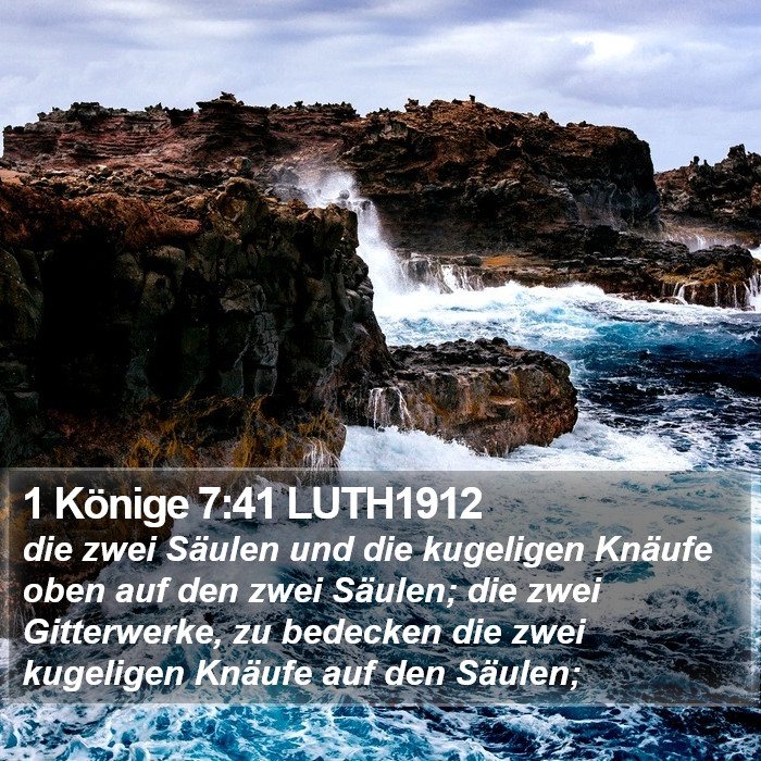 1 Könige 7:41 LUTH1912 Bible Study