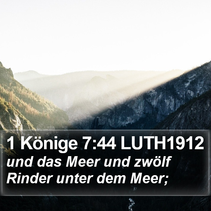 1 Könige 7:44 LUTH1912 Bible Study