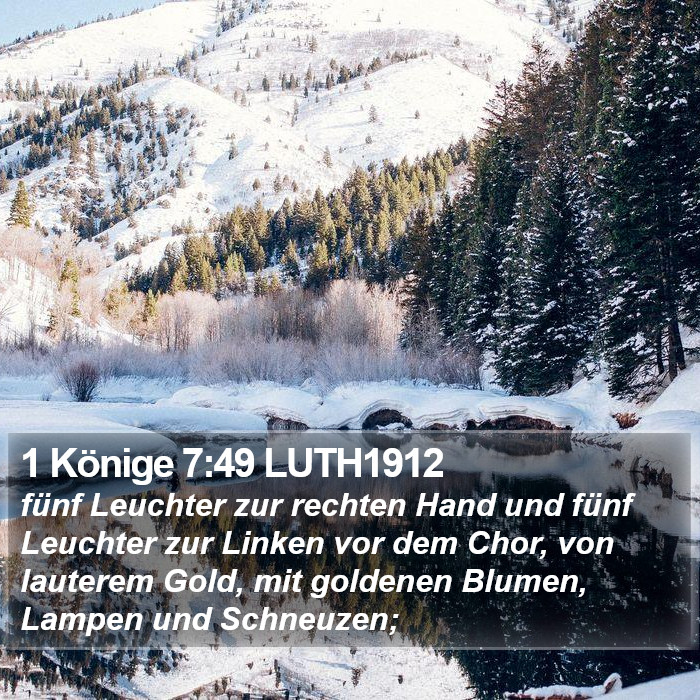 1 Könige 7:49 LUTH1912 Bible Study