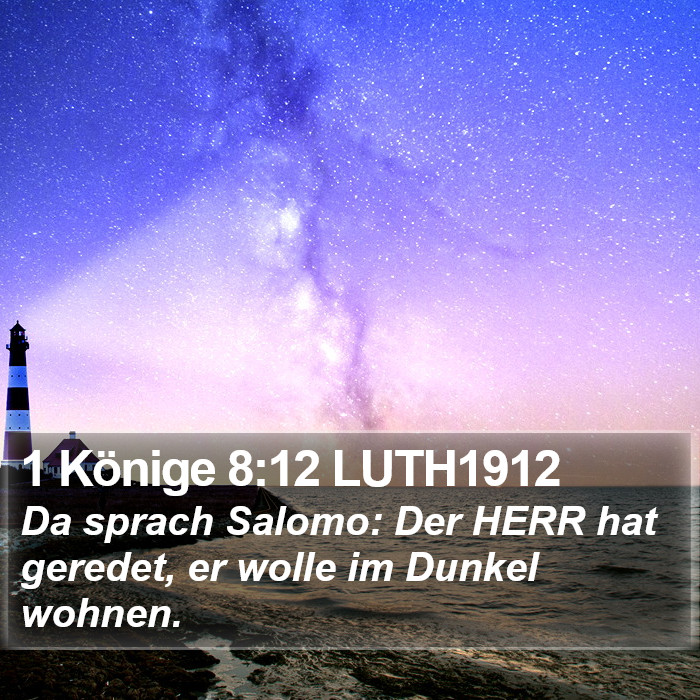 1 Könige 8:12 LUTH1912 Bible Study
