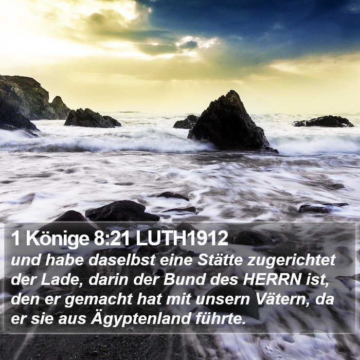 1 Könige 8:21 LUTH1912 Bible Study